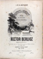 First-edition opera vocal score on display at Seattle Opera during Beatrice and Benedict