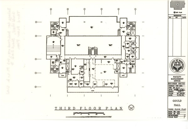 Floor plan of Gould Hall third floor