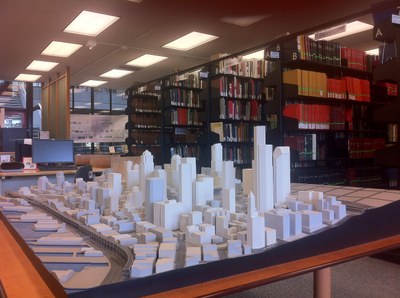 Model of Downtown Seattle in the BE Library