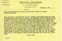 Telegram similar to the misdelivered one, Charles Piez to Henry SuzzalloUW President's Office, Records, Acc. #71-34, Box 135/15, UW Libraries